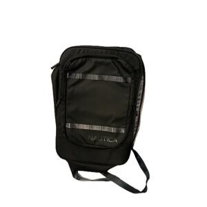 Nautica Clamshell Black Gray Padded Computer Backpack